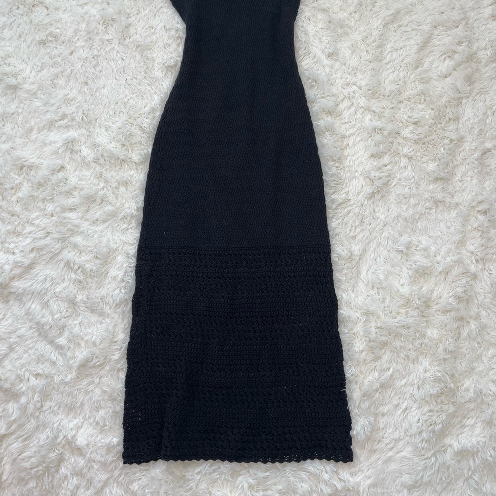 Loft beach knit crochet maxi collared dress - Picture 2 of 5